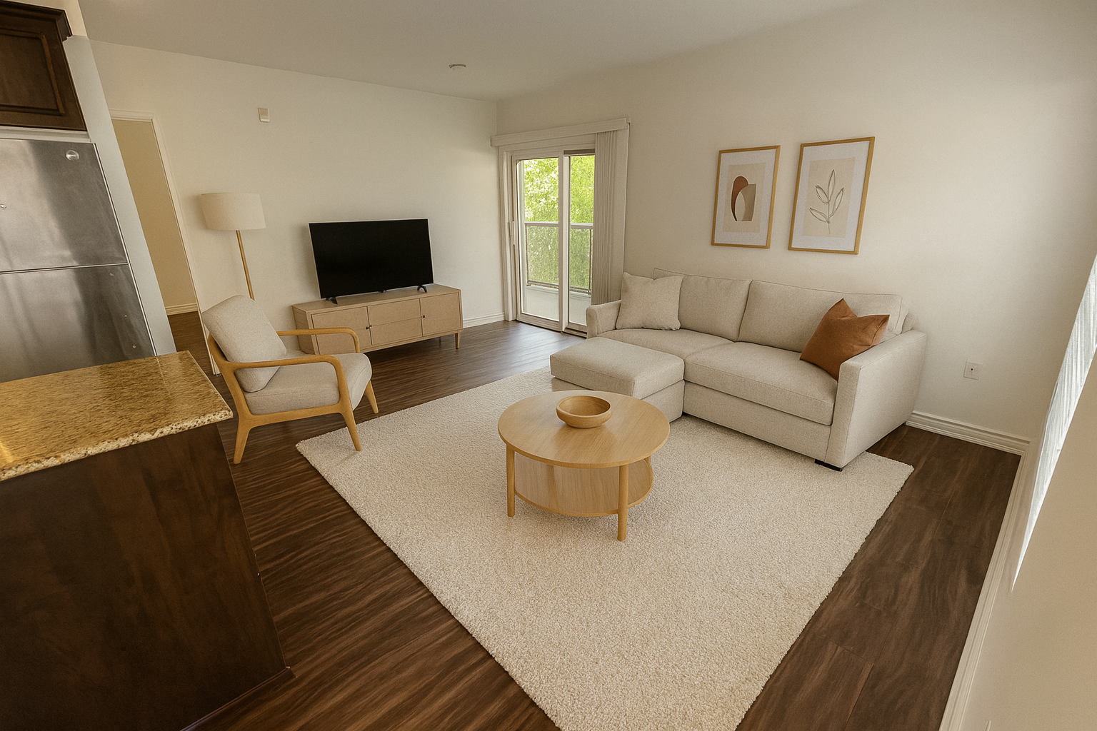 180 Mill Living Room Rendering