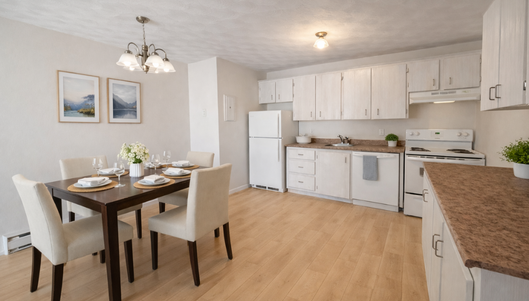 Lakeview Estates Kitchen and Dining Area Rendering