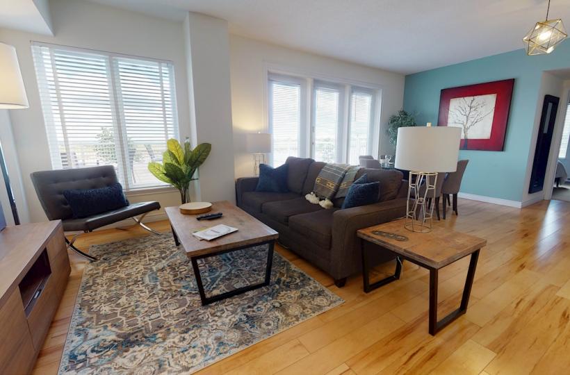 Assomption Boulevard Living Room With Windows