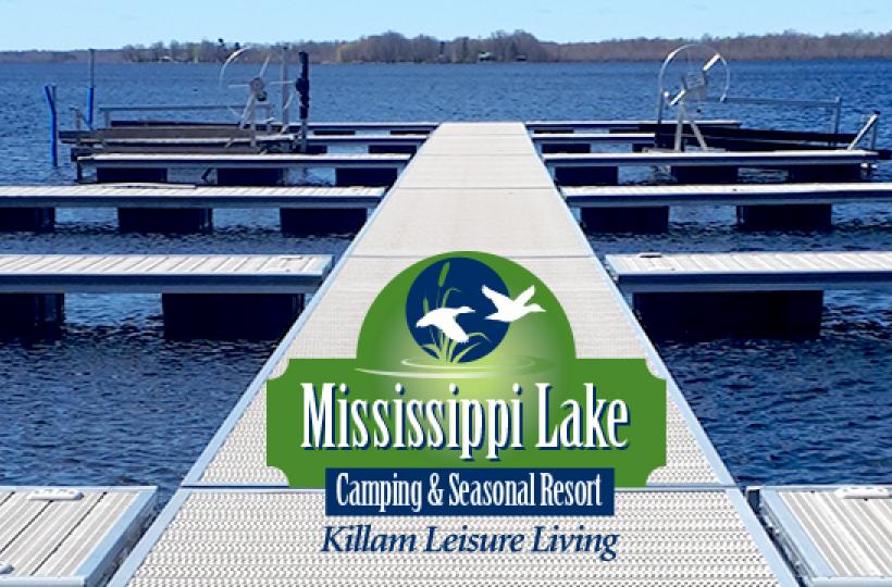 Mississippi Lake Dock Image With Logo