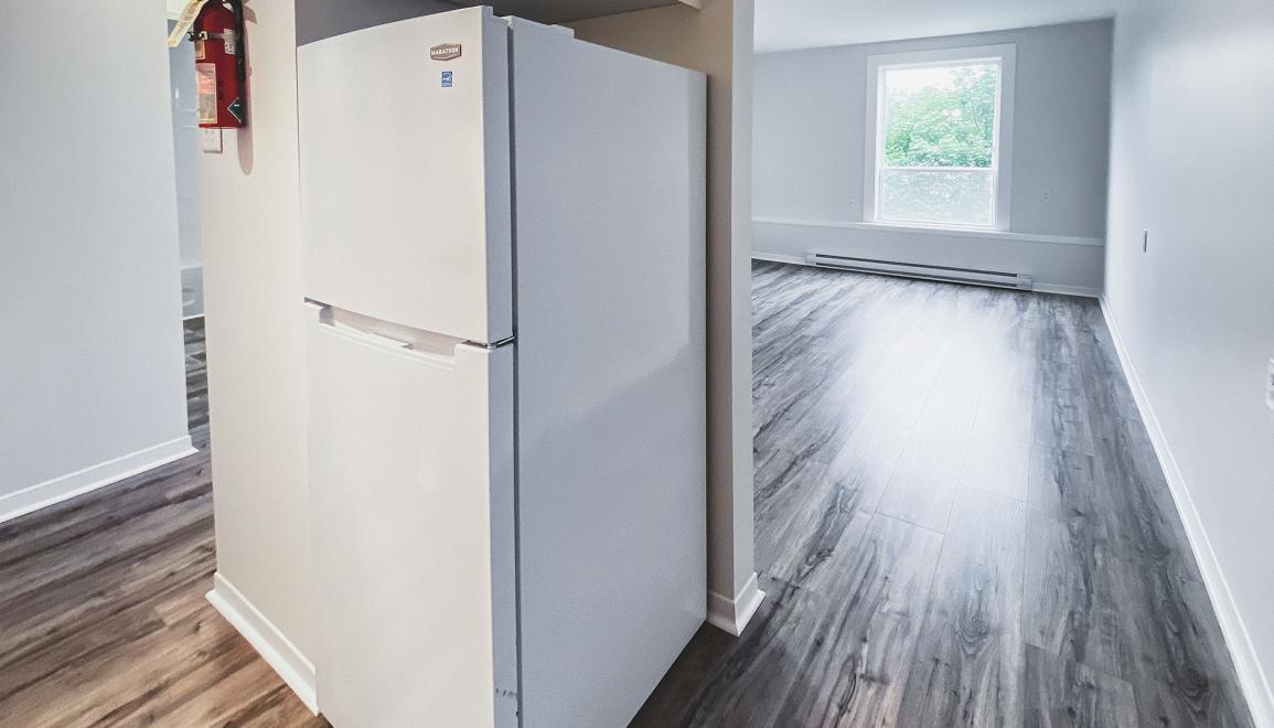 Meadowland Manor Apartments Newly Renovated Kitchen & Livingroom Image