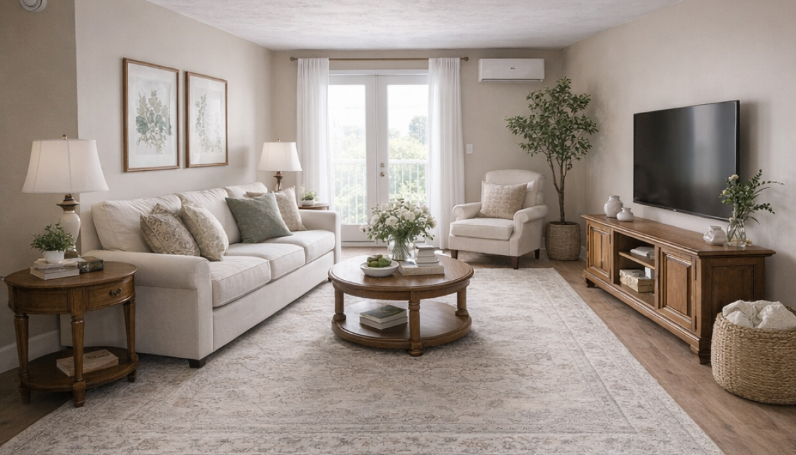 Woodbury Green Apartments Living Area Rendering