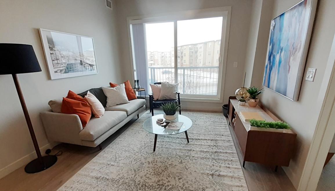 Link Apartments at Ellerslie Living Room With Window