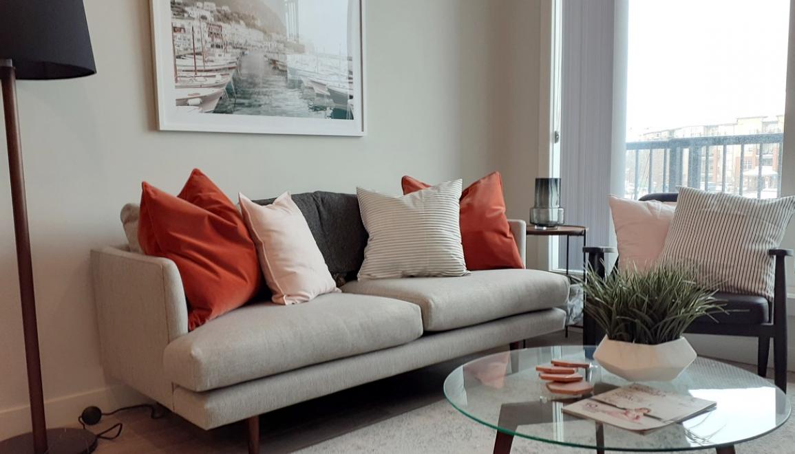 Link Apartments at Ellerslie Living Room Close Up
