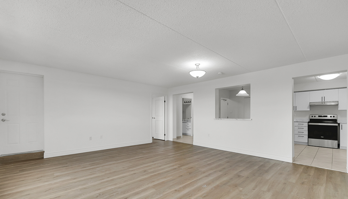 Heritage Place Kitchen WIth Livingroom View