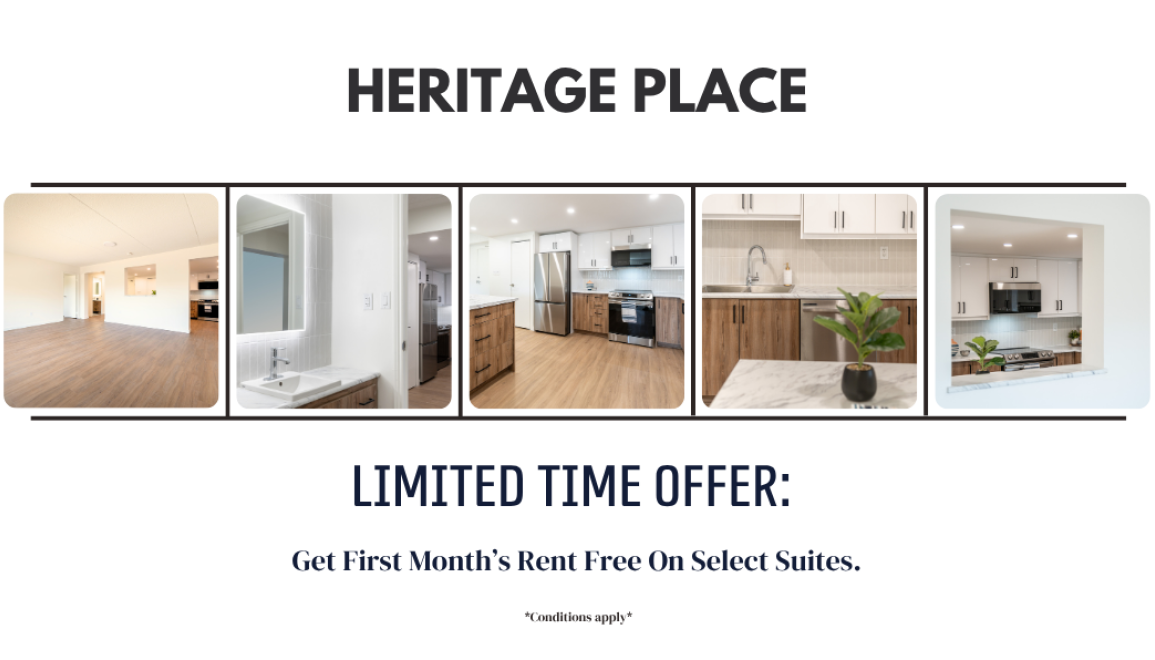 Get First Month's Rent Free On Select Suites!