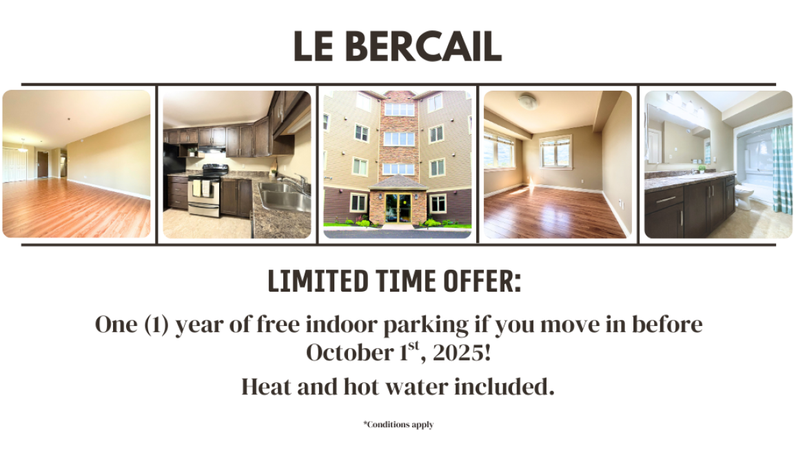 Move in by October 1st, 2025 and get 1 year of free parking.