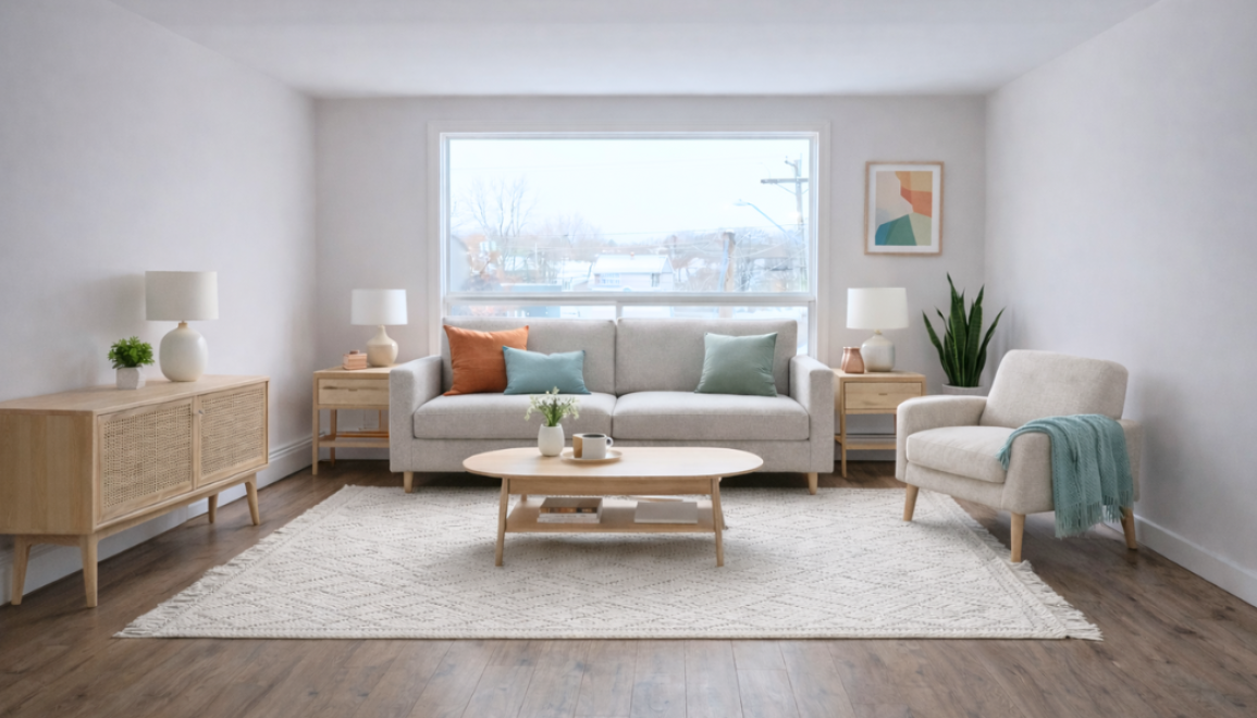 Pine Glen Apartments Living Area Rendering