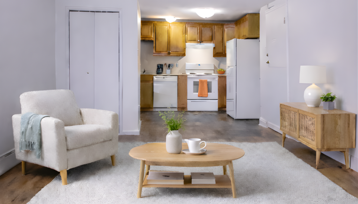 Pine Glen Apartments Living Area Rendering