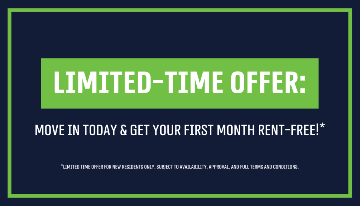 Get Your First Month Rent-Free**Conditions apply**