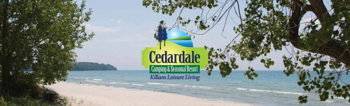 Cedardale Beach With Logo