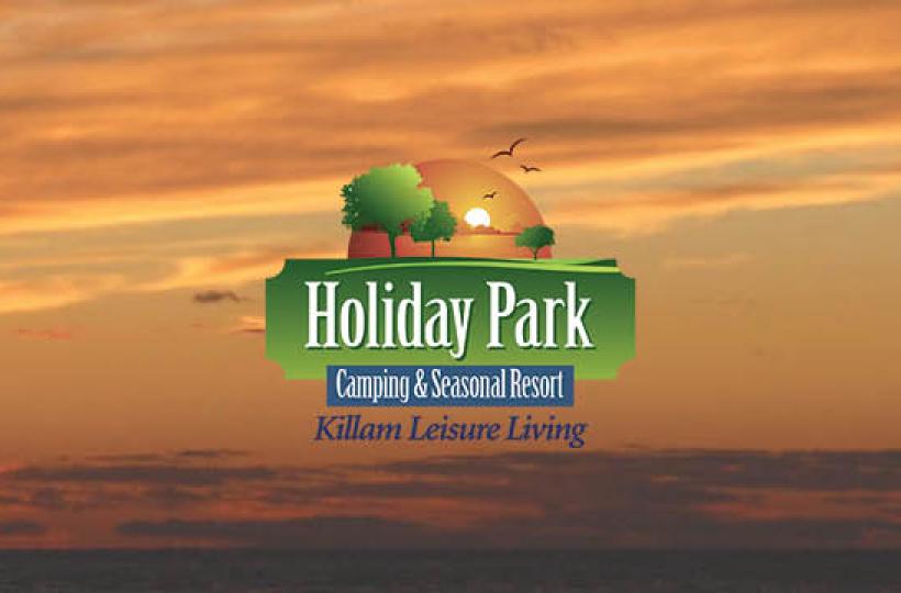 Holiday Park Sunset Image With Logo
